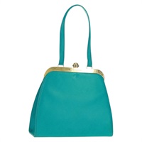 【原宿店限定】サンローラン SAINT LAURENT ハンドバッグ レザー ライトブルー ゴールド レディース 163601V