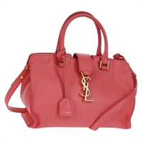 【原宿店限定】サンローラン SAINT LAURENT ベイビー カバス ハンドバッグ レザー 2way ゴールド ピンク レディース 165430V