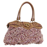 【原宿店限定】サルヴァトーレフェラガモ Salvatore Ferragamo ハンドバッグ ガンチーニ ツイード マルチカラー ゴールド レディース 166317V