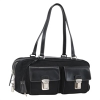 【原宿店限定】プラダ PRADA ハンドバッグ ナイロン ブラック シルバー レディース ep12891V