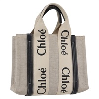 【原宿店限定】クロエ Chloe ハンドバッグ ウッディ スモール キャンバス ベージュ レディース ka1636V