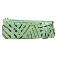 【原宿店限定】バーバリー BURBERRY ショルダーバッグ ノバチェック PVC グリーン ゴールド レディース 162781V