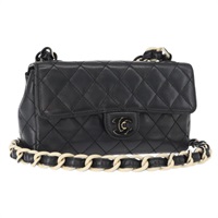 【原宿店限定】シャネル CHANEL ショルダーバッグ チェーン マトラッセ20 ボーイシャネル ラムスキン ブラック シルバー レディース ka1271V
