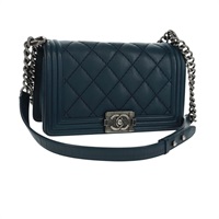 【原宿店限定】シャネル CHANEL ショルダーバッグ チェーン マトラッセ25 ボーイシャネル ラムスキン ネイビー シルバー レディース ka1286SAM