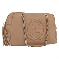 【原宿店限定】グッチ GUCCI ショルダーバッグ インターロッキング チェーン レザー ピンク ゴールド 353126 レディース 164096V