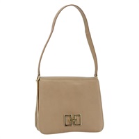 【原宿店限定】サルヴァトーレフェラガモ Salvatore Ferragamo ショルダーバッグ レザー ベージュ ゴールド レディース 157525V