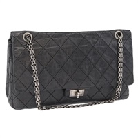 【原宿店限定】シャネル CHANEL マトラッセ 28 2.55 ショルダーバッグ チェーン ダブルフラップ レザー ブラック シルバー レディース 161671V