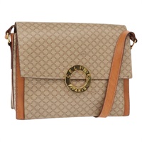 【原宿店限定】セリーヌ CELINE ショルダーバッグ マカダムキャンバス サークル PVC ベージュ ゴールド レディース 162836V