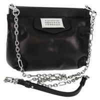 【原宿店限定】グラムスラムレッドカーペットミニ ショルダーバッグ Maison Margiela レザー ブラック シルバー レディース yk19955M