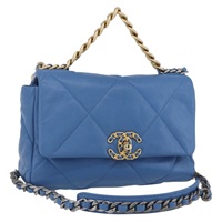 【原宿店限定】シャネル CHANEL ショルダーバッグ マトラッセ チェーン ラムスキン ブルー ゴールド レディース ka1657SAM