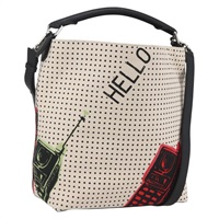 【原宿店限定】ロエベ LOEWE ショルダーバッグ キャンバス 2way ホワイト シルバー レディース ka1801M