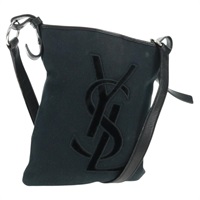 【原宿店限定】サンローラン SAINT LAURENT ショルダーバッグ キャンバス ブラック シルバー レディース SW1966V