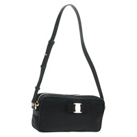 【原宿店限定】サルヴァトーレフェラガモ Salvatore Ferragamo ショルダーバッグ ナイロン ブラック ゴールド レディース SW1967V