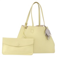 クリスチャンディオール Christian Dior トートバッグ ブロッサム レザー イエロー シルバー レディース ka1332M