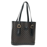 【原宿店限定】セリーヌ CELINE トートバッグ マカダムキャンバス PVCレザー ブラック ゴールド レディース am10549V