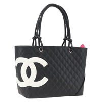 【原宿店限定】シャネル CHANEL トートバッグ カンボンライン マトラッセ レザー ブラック シルバー レディース 164709SM