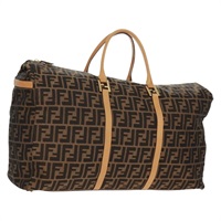 【原宿店限定】フェンディ FENDI ボストンバッグ ズッカキャンバス ブラウン ブラック レディース 163517V