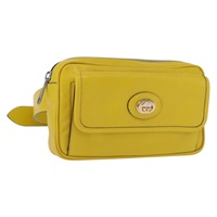 【原宿店限定】グッチ GUCCI ウエストバッグ レザー イエロー シルバー 598080 レディース ka1647M