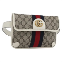 【原宿店限定】グッチ GUCCI ウエストバッグ GGスプリーム シェリーライン GGマーモント PVC ベージュ レディース ka1681M