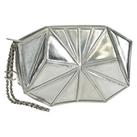 【原宿店限定】シャネル CHANEL クラッチバッグ レザー シルバー レディース 162899V