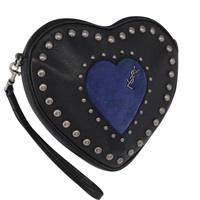 【原宿店限定】サンローラン SAINT LAURENT クラッチバッグ ハート レザー ブラック レディース ka1588M