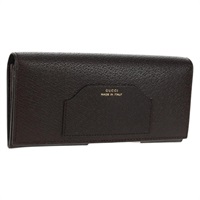 【原宿店限定】グッチ GUCCI 長財布 レザー ダークブラウン ゴールド 322104 レディース 164074V