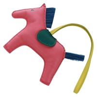 【原宿店限定】エルメス HERMES ロデオチャームクランPM チャーム レザー ピンク レディース 163213M