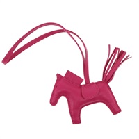 【原宿店限定】エルメス HERMES ロデオチャームPM チャーム レザー ピンク レディース ka1569M