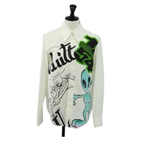 【原宿店限定】ルイ・ヴィトン LOUIS VUITTON シャツ プリンテッドシャツアンドタイ コットン ホワイト レディース 161259M