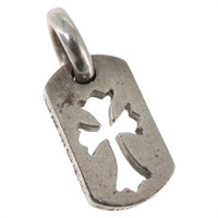 【原宿店限定】クロムハーツ Chrome Hearts ペンダントトップ タイニーカットアウトクロスドッグタグ Ag925 シルバー レディース 162888SM