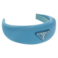 【原宿店限定】プラダ PRADA ヘアゴム カチューシャ ナイロン ライトブルー レディース 162877M