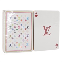 【原宿店限定】ルイ・ヴィトン LOUIS VUITTON トランプ 物グラムマルチカラー ブラック ホワイト レディース 163406SAM