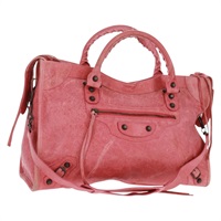 【原宿店限定】バレンシアガ BALENCIAGA ザ シティ ハンドバッグ レザー 2way ピンク 115748 レディース 165211SAV