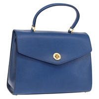 【原宿店限定】セリーヌ CELINE ハンドバッグ レザー ブルー ゴールド レディース 169258V