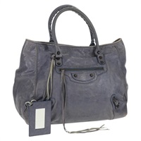 【原宿店限定】バレンシアガ BALENCIAGA ザ サンデー ハンドバッグ レザー パープル レディース ep12816V