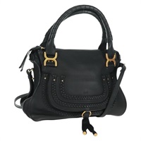 【原宿店限定】クロエ Chloe マーシー ハンドバッグ レザー 2way ブラック ゴールド レディース gh1721V