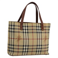 【原宿店限定】バーバリー BURBERRY ハンドバッグ ノバチェック PVC ベージュ ゴールド レディース 170485V