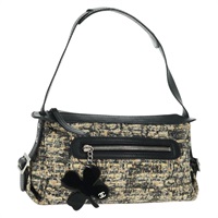 【原宿店限定】シャネル CHANEL ショルダーバッグ ツイード ベージュ レディース 168136V