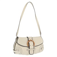 【原宿店限定】サルヴァトーレフェラガモ Salvatore Ferragamo ショルダーバッグ レザー アイボリー シルバー レディース BA10270V