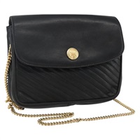 【原宿店限定】セリーヌ CELINE ショルダーバッグ チェーン レザー ブラック ゴールド レディース 169128V