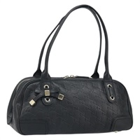 【原宿店限定】グッチ GUCCI プリンシー ショルダーバッグ GGキャンバス グッチシマ レザー ブラック ゴールド 161720 レディース 170819V