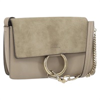 【原宿店限定】クロエ Chloe フェイ ショルダーバッグ レザー スエード ベージュ ゴールド レディース BA10083V