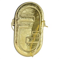 【原宿店限定】フェンディ FENDI ショルダーバッグ オーロック スマートフォン用ショルダーケース レザー ゴールド レディース SW2114SAM