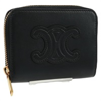 【原宿店限定】セリーヌ CELINE 財布 トリオンフ レザー ブラック レディース ki6366M