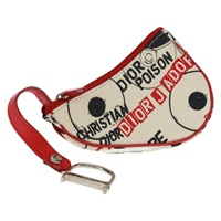 【原宿店限定】クリスチャンディオール Christian Dior ポーチ ハードコア サドルポーチ キャンバス ホワイト シルバー レディース 168201V