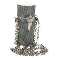 【原宿店限定】ルイ・ヴィトン LOUIS VUITTON リップスティックケース ポーチ モノグラムLVポップ チェーン シルバー MP2516 レディース 166393V