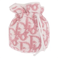 【原宿店限定】クリスチャンディオール Christian Dior ポーチ トロッターキャンバス パイル ピンク レディース 171427V