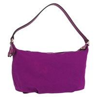 【原宿店限定】サルヴァトーレフェラガモ Salvatore Ferragamo ポーチ ハンドポーチ ナイロン パープル ゴールド レディース 169291V