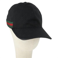 【原宿店限定】グッチ GUCCI キャップ GGキャンバス ウェブシェリーライン M ブラック レッド 200035 レディース SW2113V