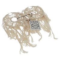 【原宿店限定】ロエベ LOEWE イヤリング キャンバス ホワイト シルバー レディース bs32653V